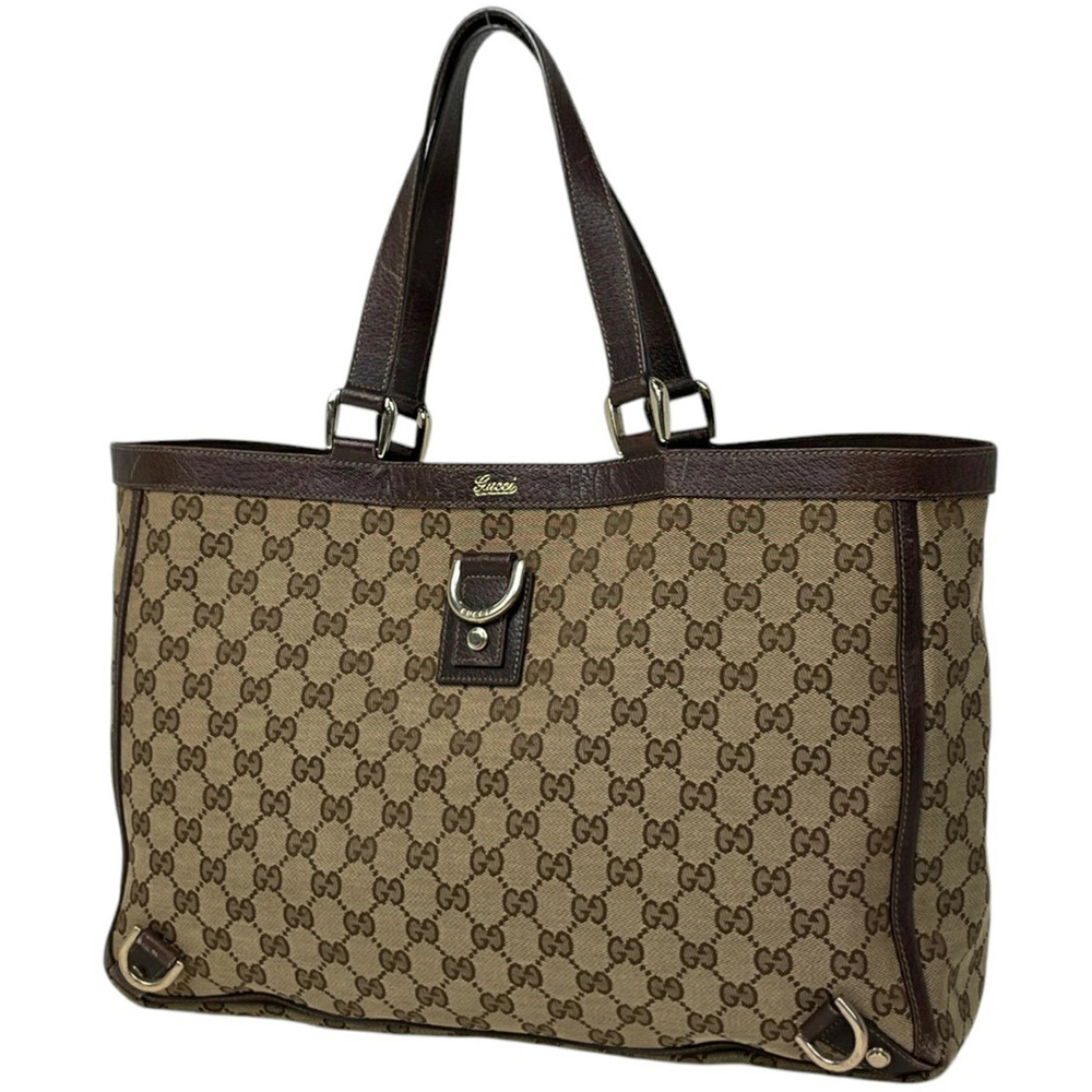 Gucci GG tote bag shoulder Abbey canvas beige brown